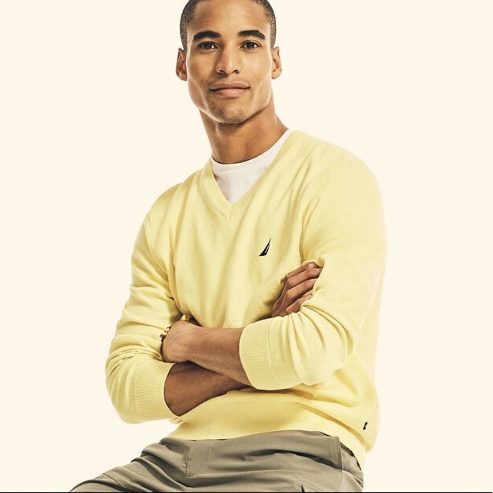 Nautica Men's Navtech V-Neck Sweater Large - Picture 3 of 15